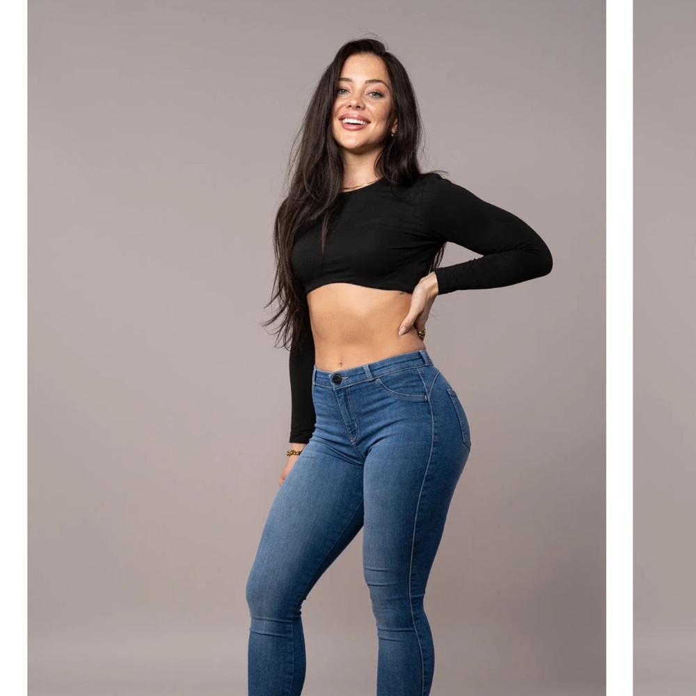 Fit Jeans Contour Mid Waisted - Sapphire Blue XS Like New!